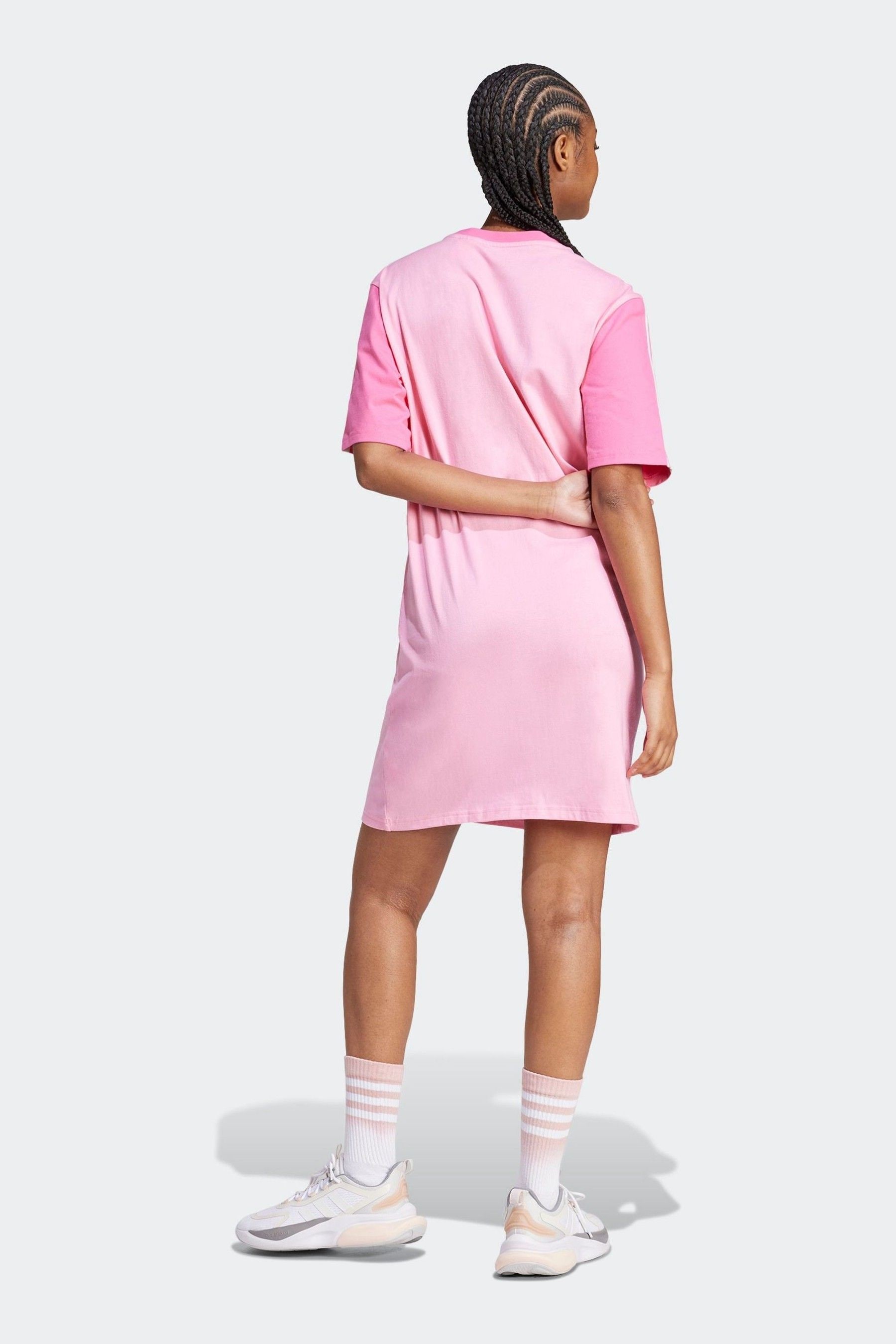 Adidas t shirt dress pink online
