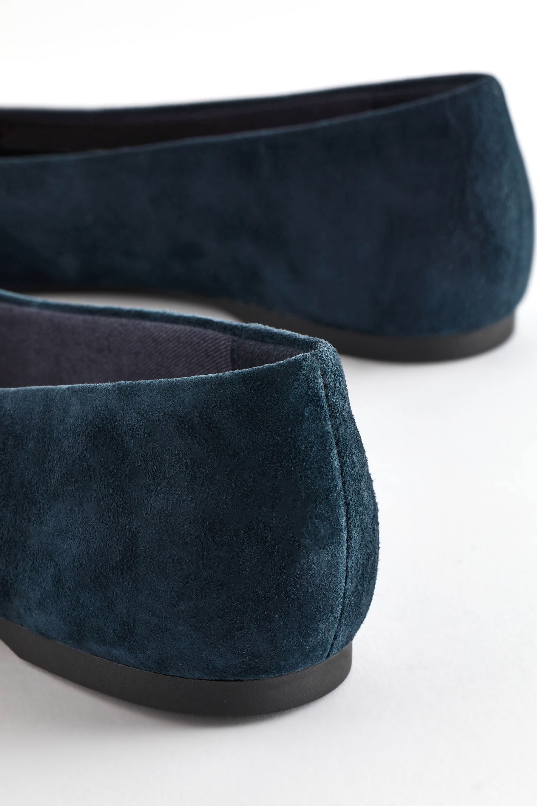 Buy Navy Blue Forever Comfort Leather Square Toe Ballerina Shoes from Next Luxembourg