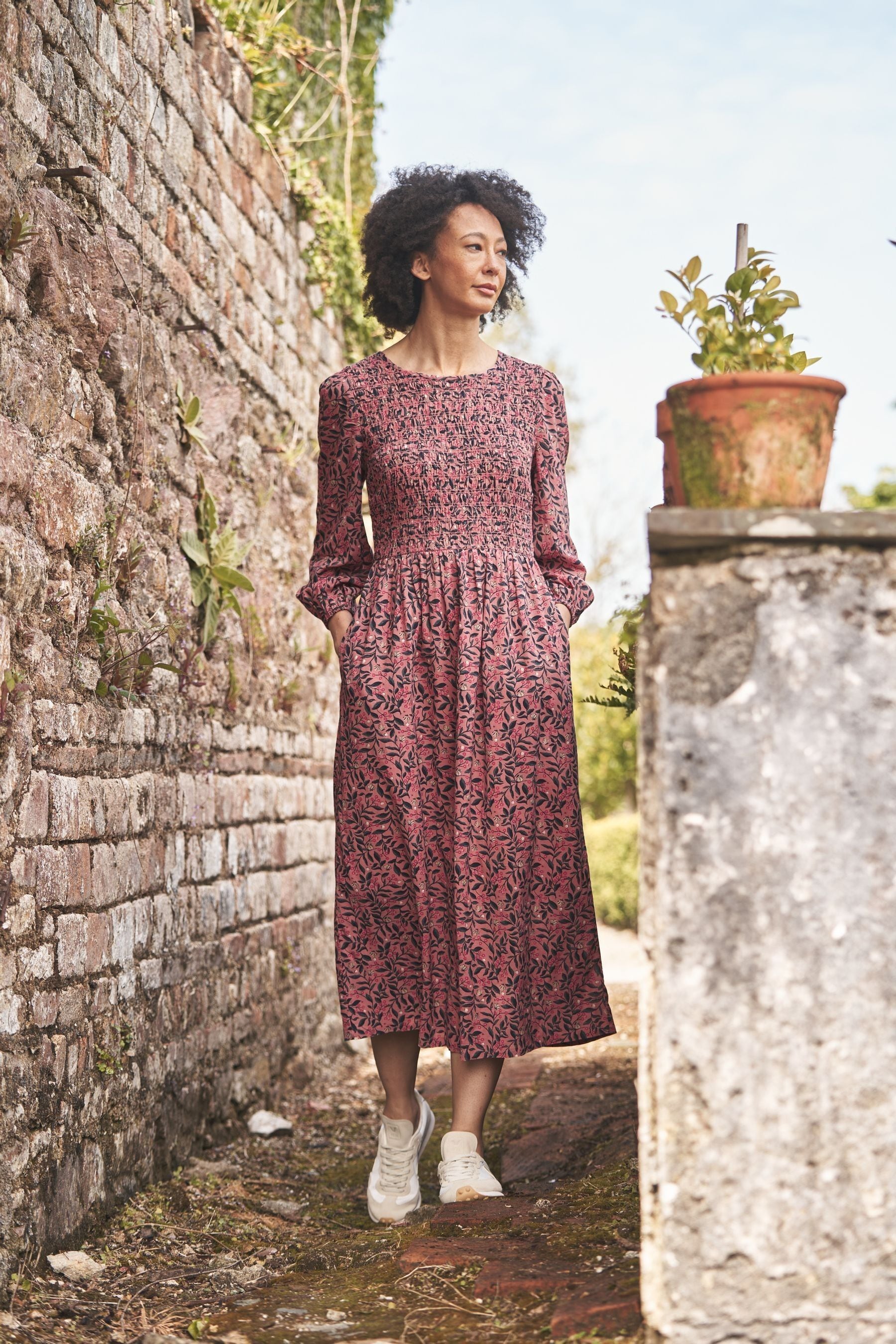 Buy Seasalt Pink Cornwall Meadowsweet Floral Dress from Next Luxembourg