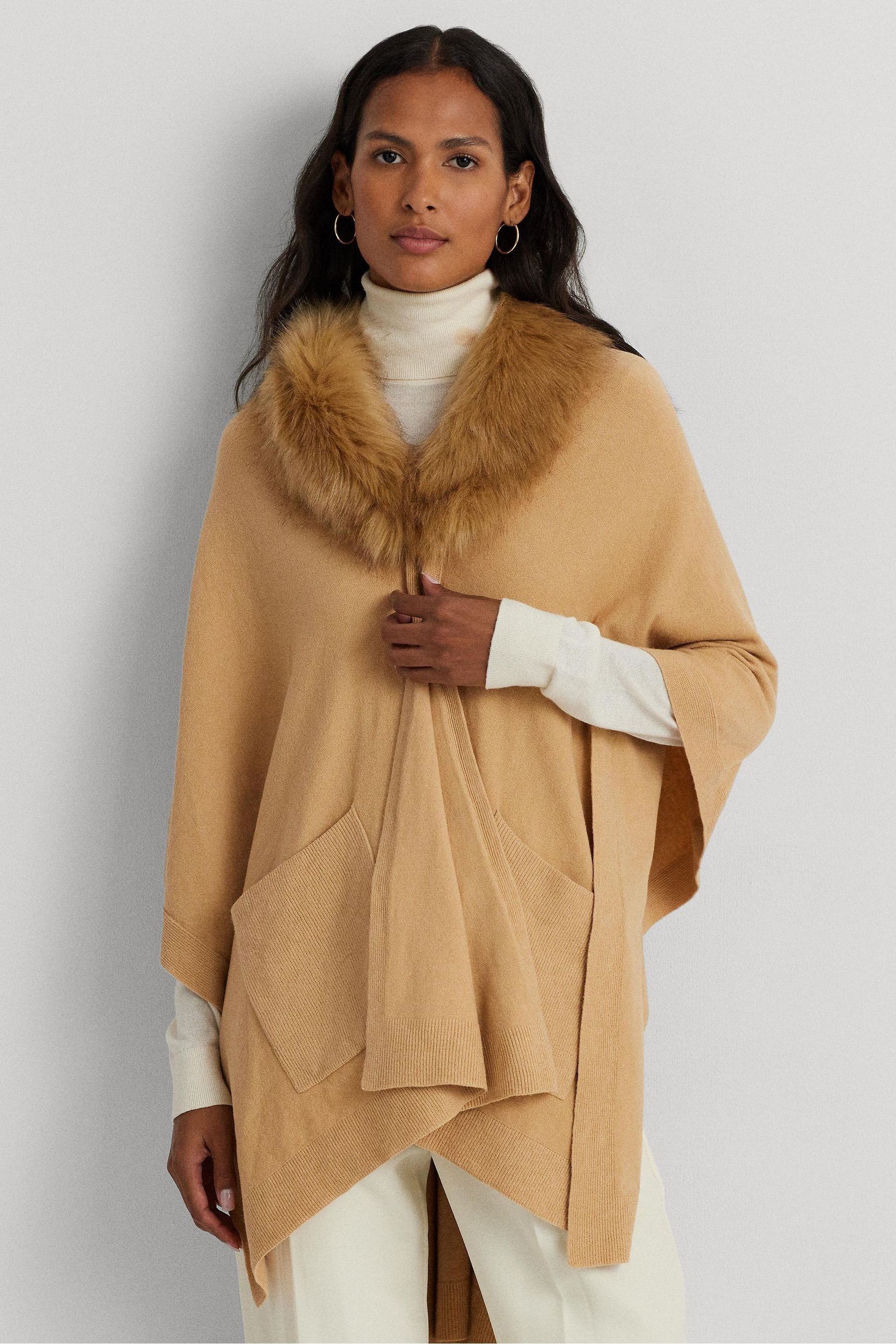 Detachable faux fur trim store
