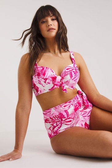 Buy Figleaves Pink Floral Print Frida Soft Plunge Bikini Top from Next Hong  Kong