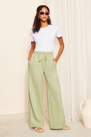 Friends Like These Green Wide Leg Jersey Co-Ord Trousers - Image 2 of 4