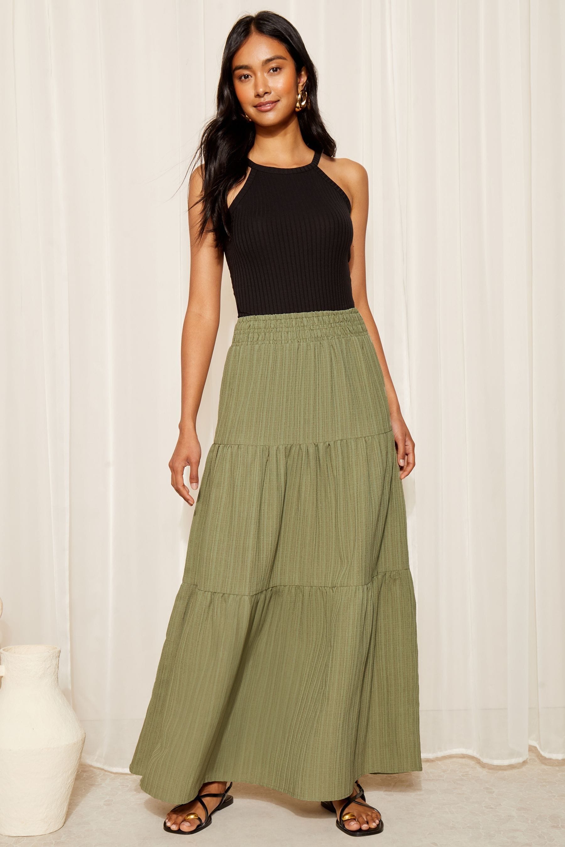Green midi skirt australia sale