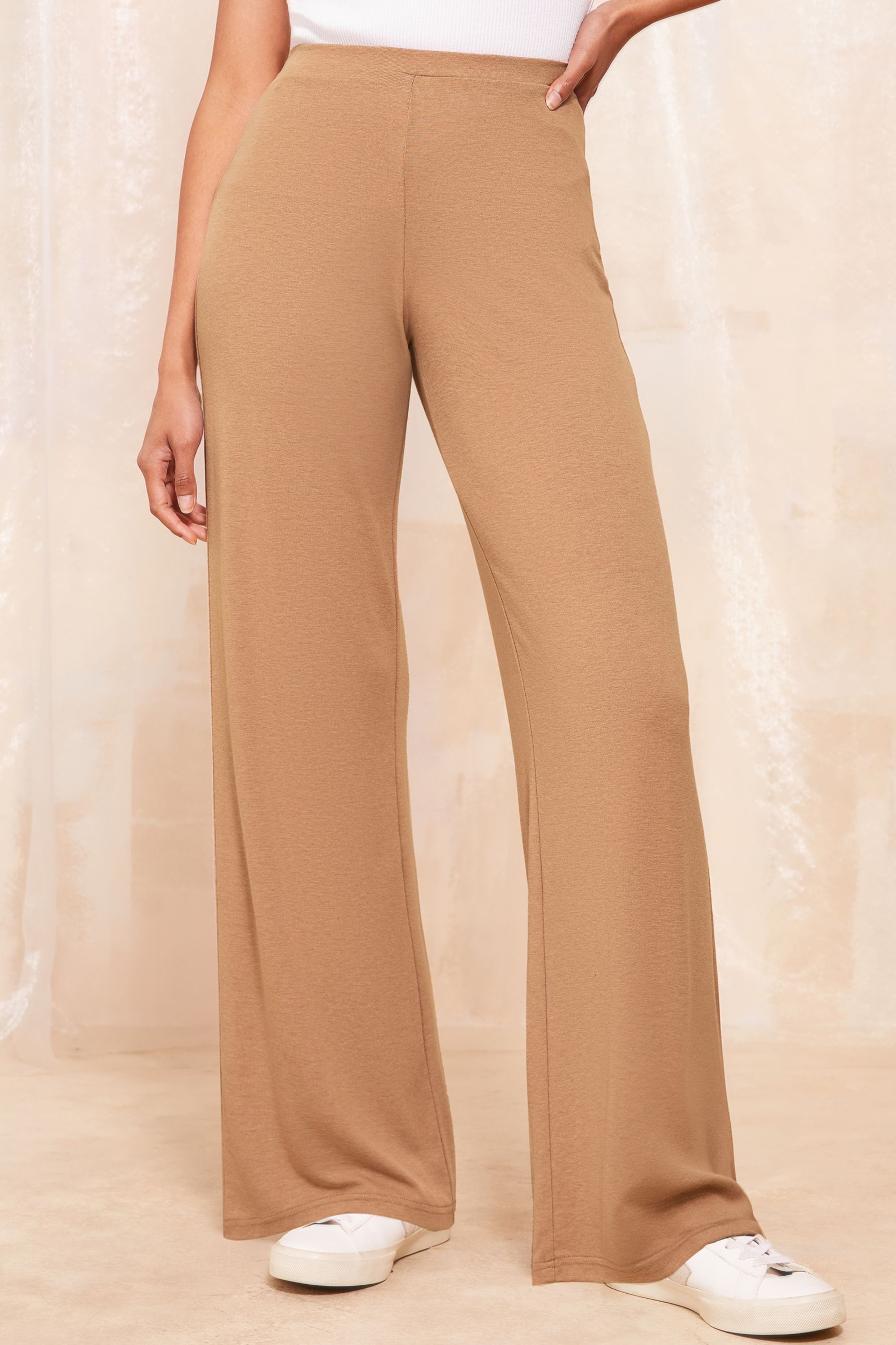 Buy Friends Like These Camel Jersey Wide Leg Trousers from the Next UK online shop
