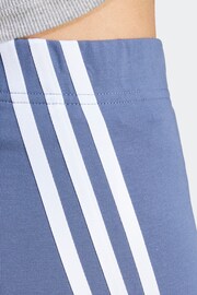 adidas Blue Sportswear Future Icons 3 Stripes Bike Shorts - Image 4 of 6