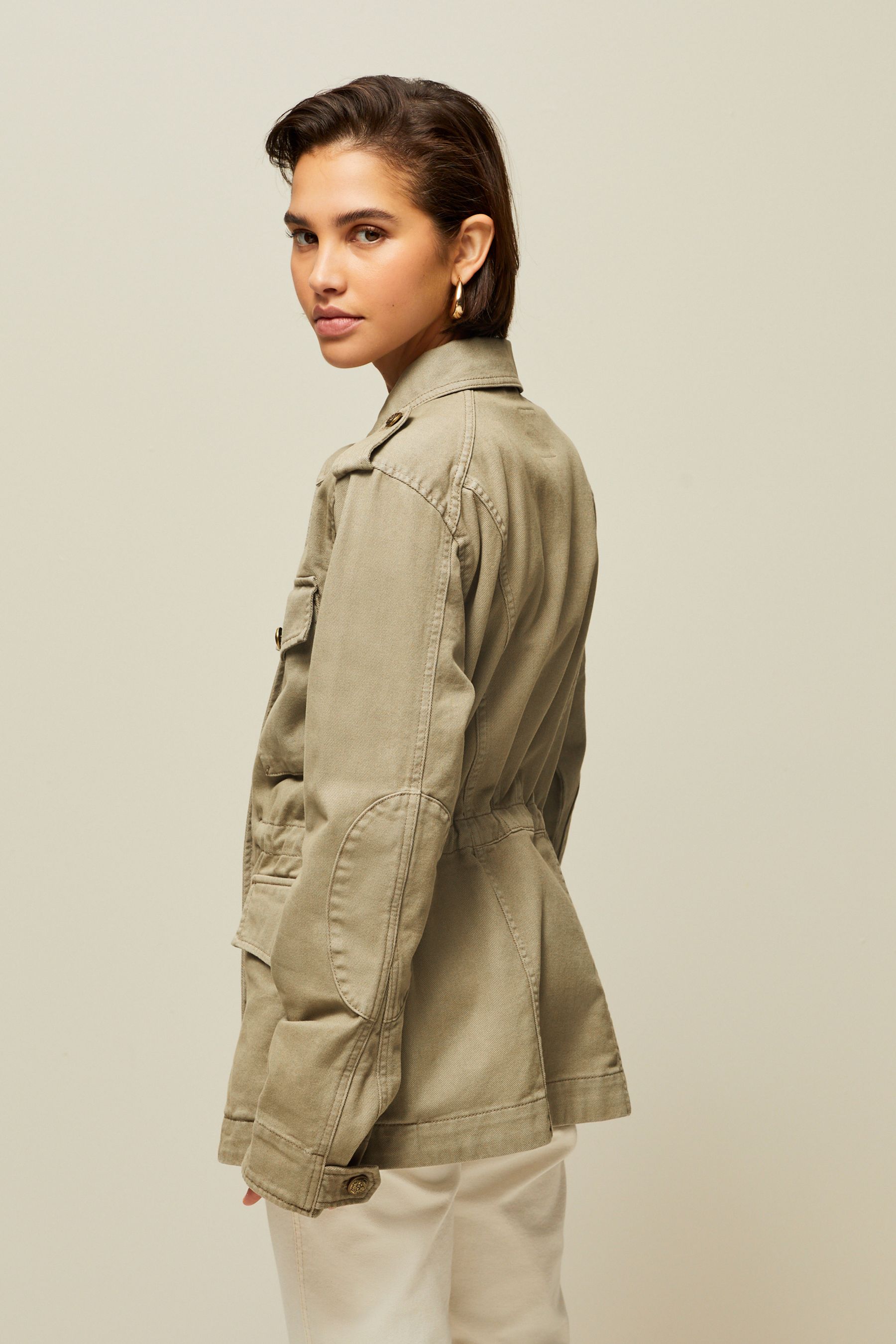 Utility khaki jacket discount