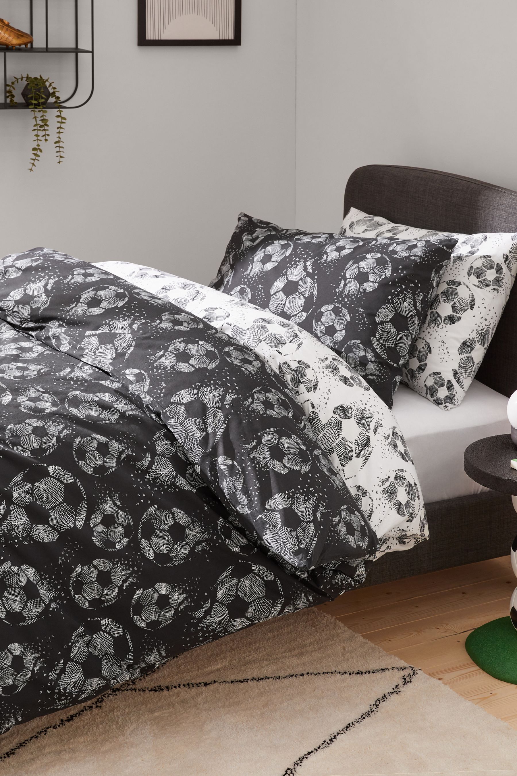 Buy 2 Pack Glow In The Dark Football Duvet Cover and Pillowcases Set from Next Malta