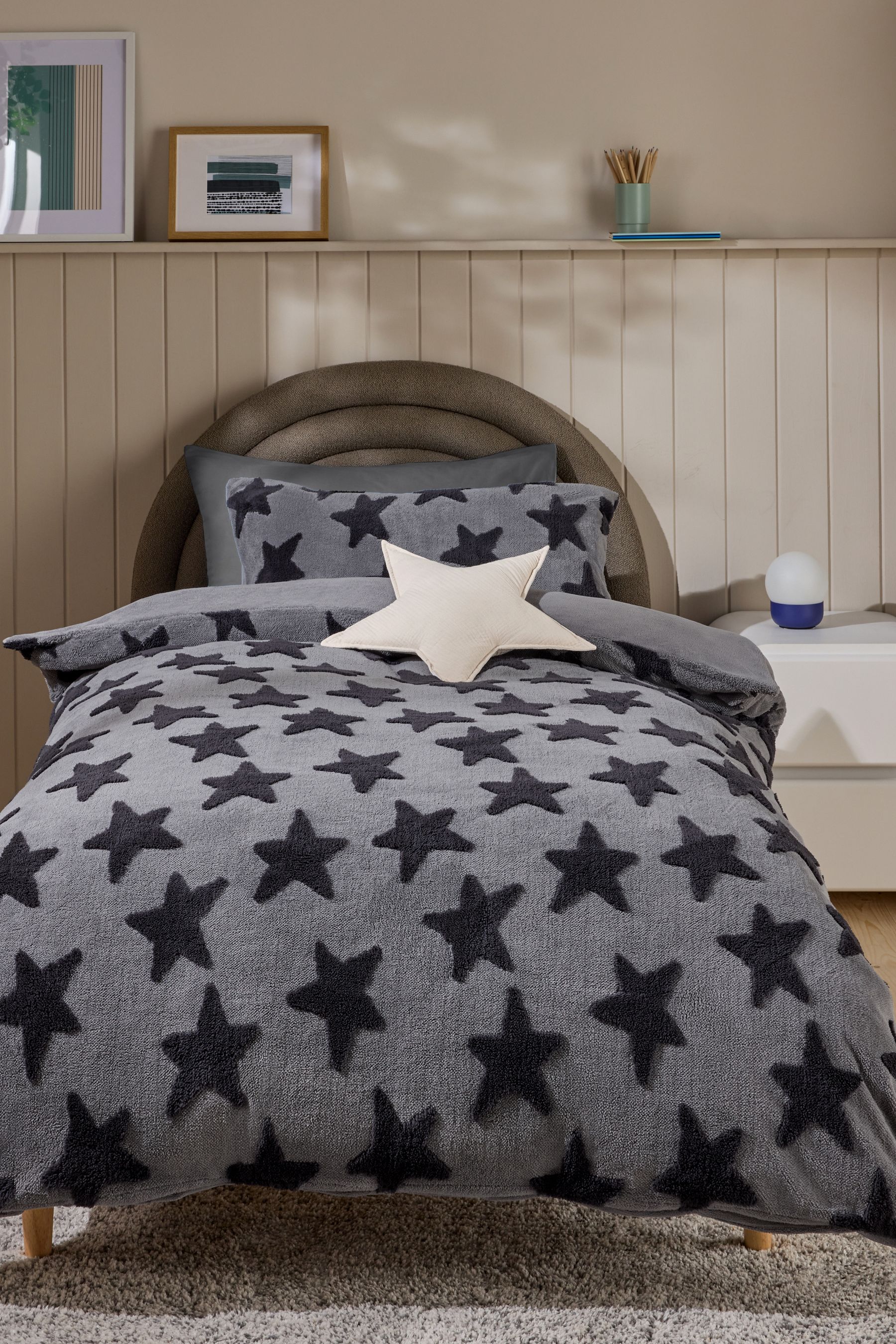 NEXT Fleece Star Duvet Cover and Pillowcase Set Adult