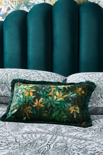 Clarke & Clarke Green Congo Velvet  Cushion