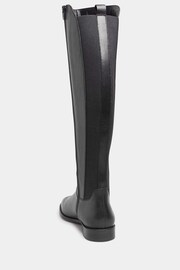 Long Tall Sally Black Leather Knee High Boots - Image 2 of 5