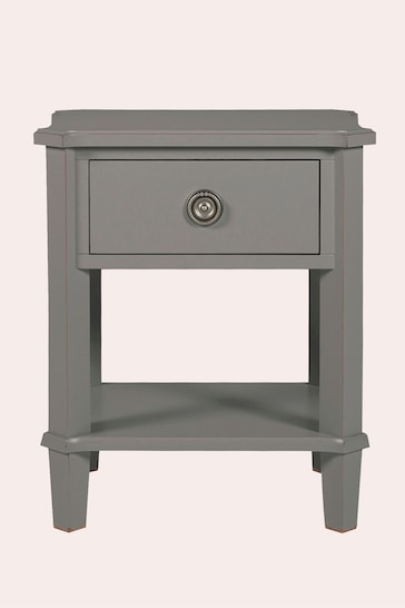 Laura Ashley Pale Charcoal Henshaw 1 Drawer Side Table