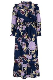 Pour Moi Navy Floral Print Maggie Recycled Dress - Image 4 of 5