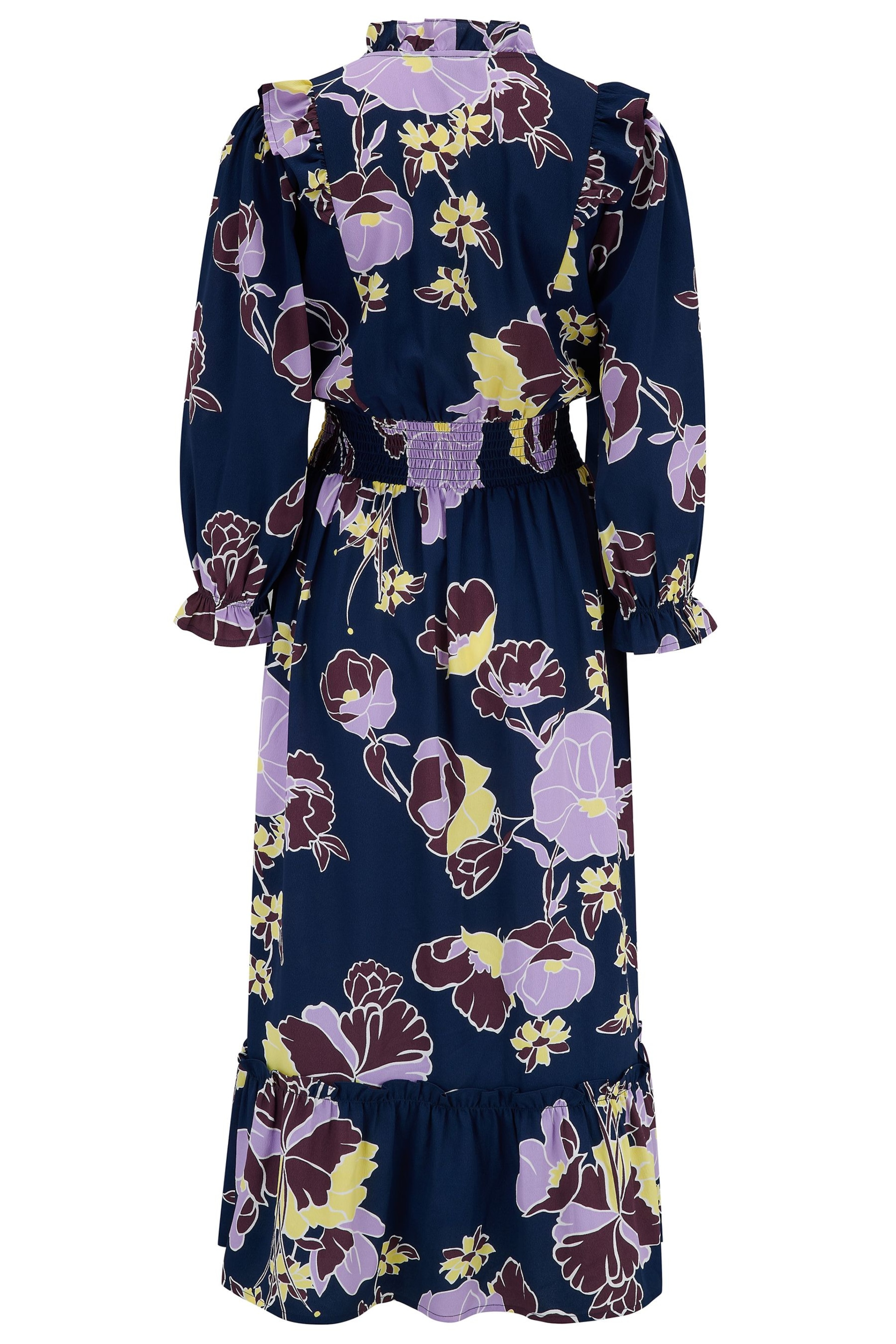 Pour Moi Navy Floral Print Maggie Recycled Dress - Image 5 of 5