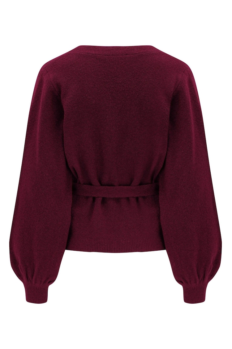 Pour Moi Burgundy Red Elle Knit Ballet Jumper - Image 4 of 4