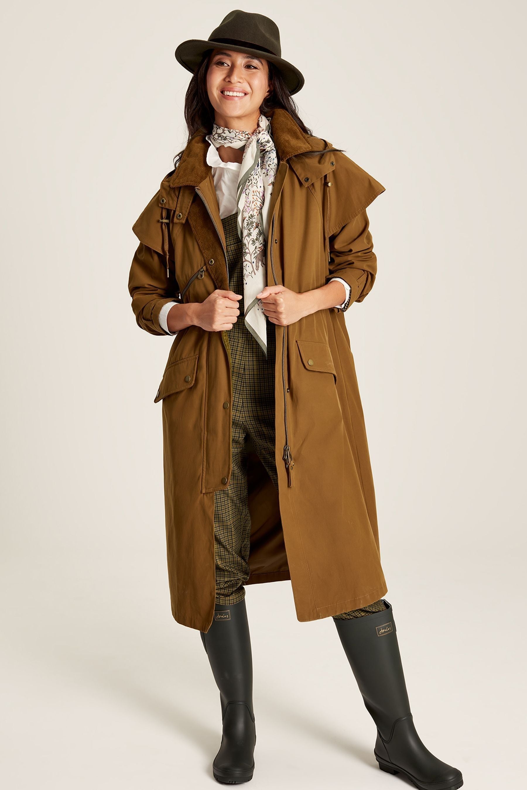 Joules windheath wax trench outlet coat