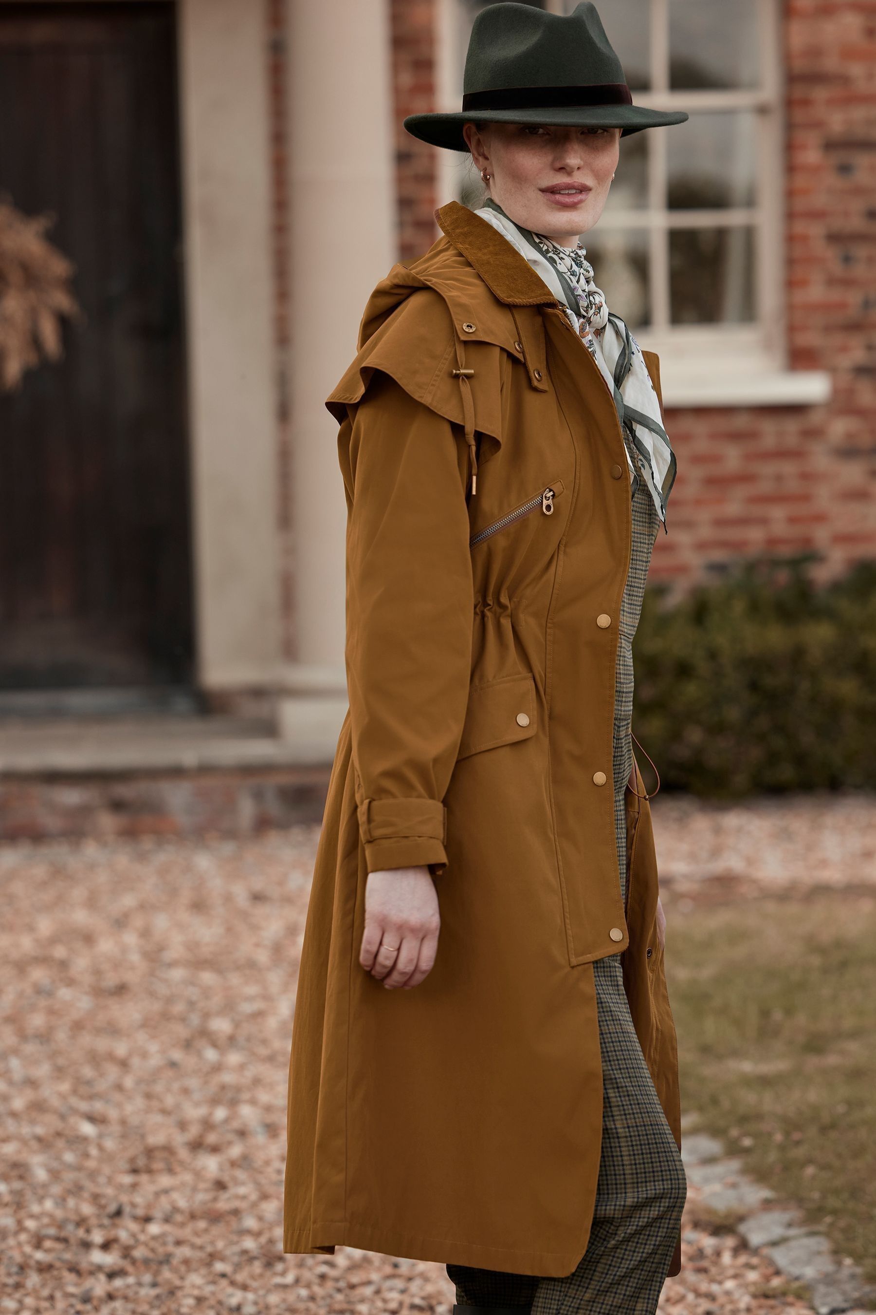 Long hot sale wax jacket