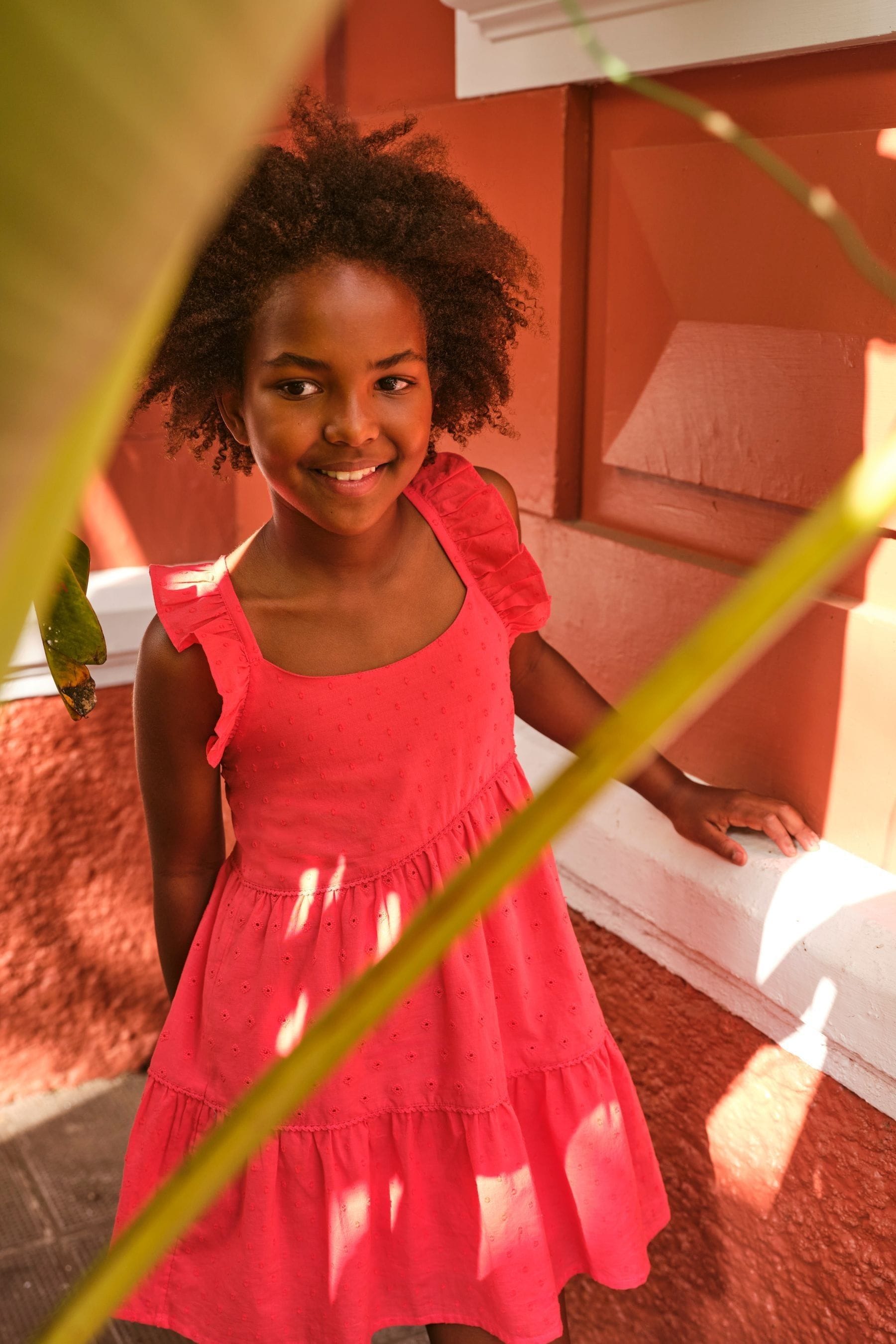 Buy FatFace Broderie Red Frill Tiered Dress from Next Luxembourg