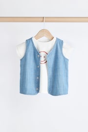 Denim Baby Top Gilet and Trousers Set (0mths-2yrs) - Image 8 of 15