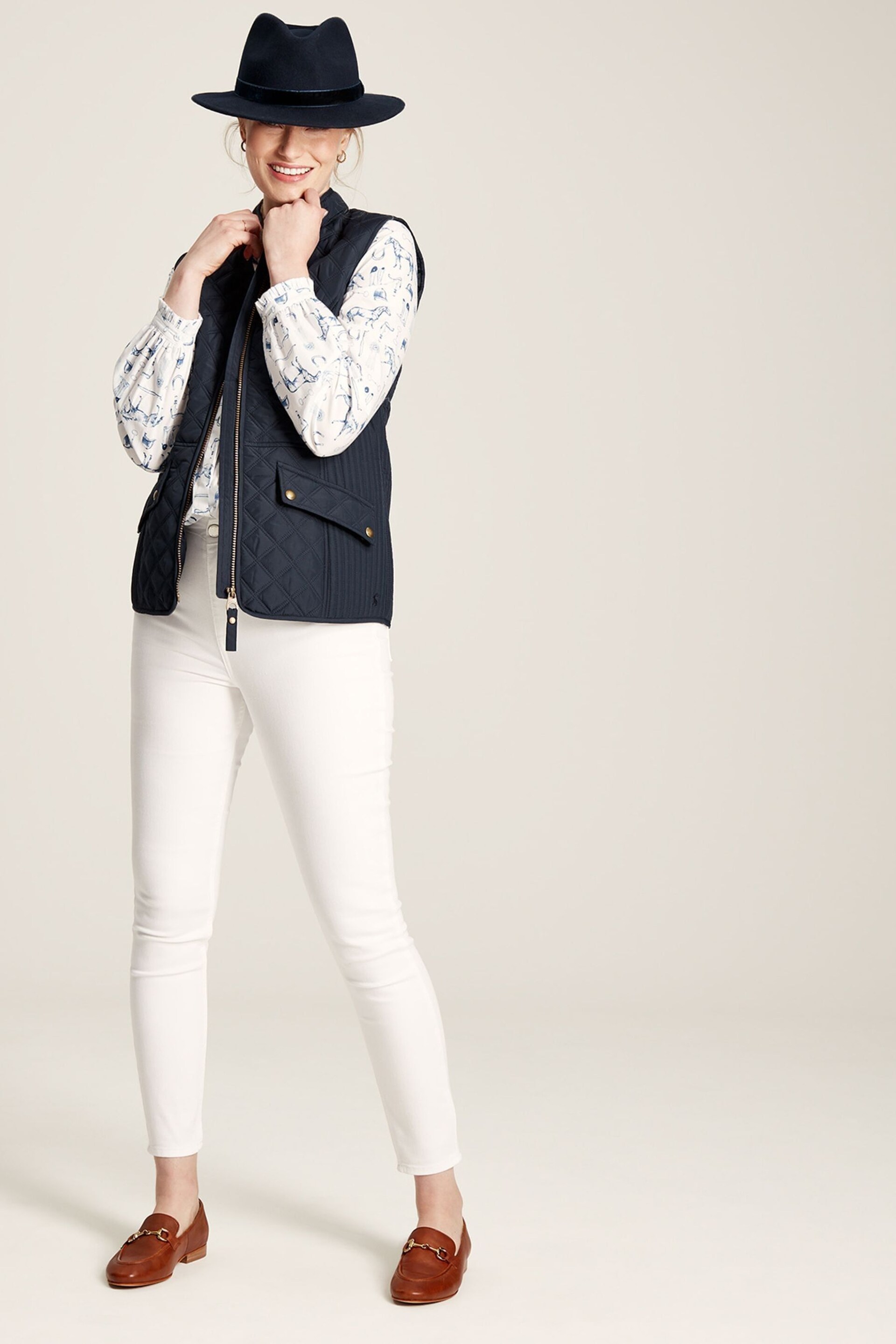 Joules White Denim Stretch Skinny Jeans - Image 5 of 6