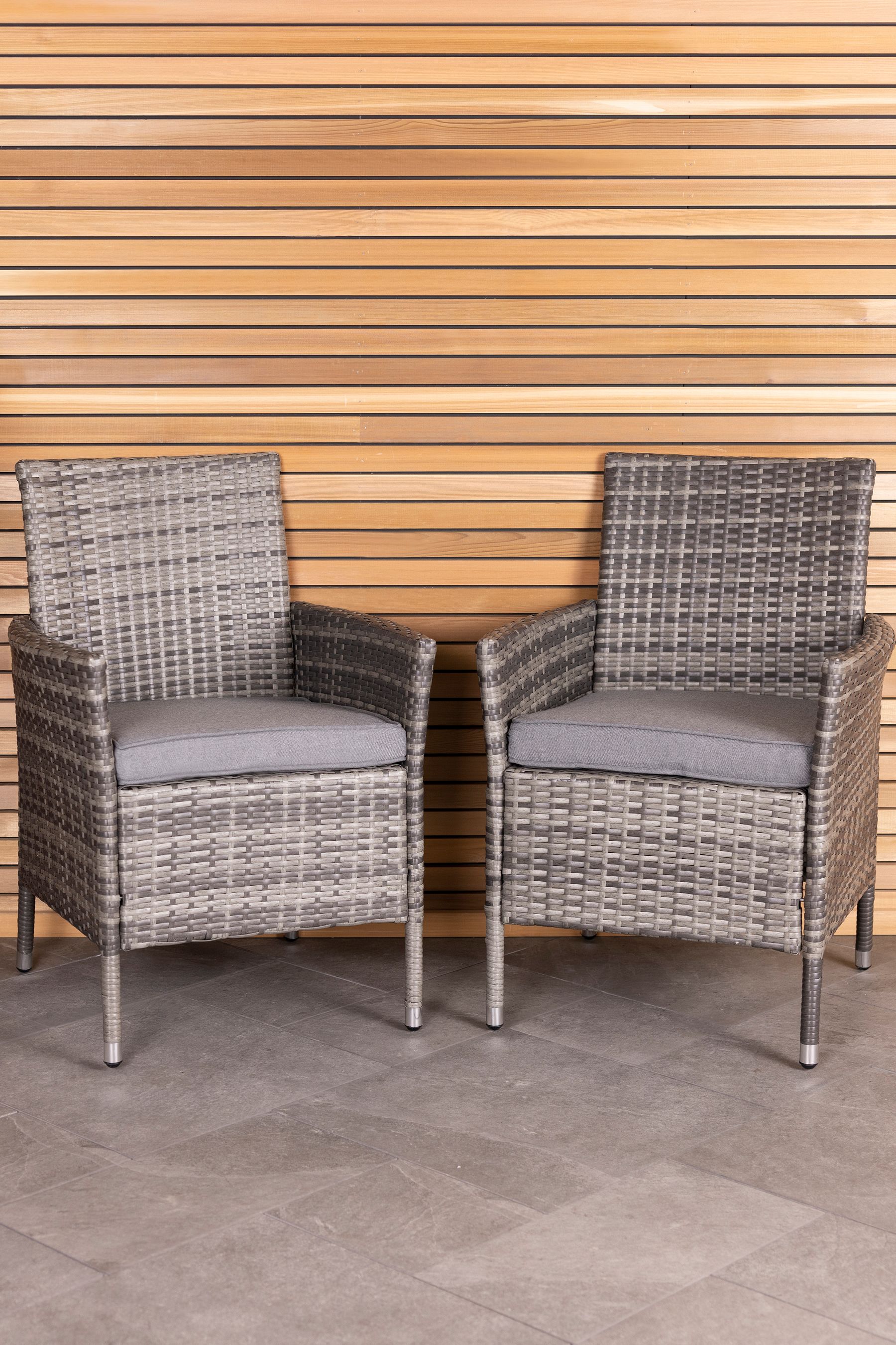Buy Charles Bentley Grey Pair of Garden Rattan Dining Chairs from the Next UK online shop