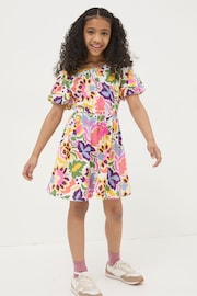 FatFace Pink Art Floral Jersey Printed Dress - Image 1 of 5