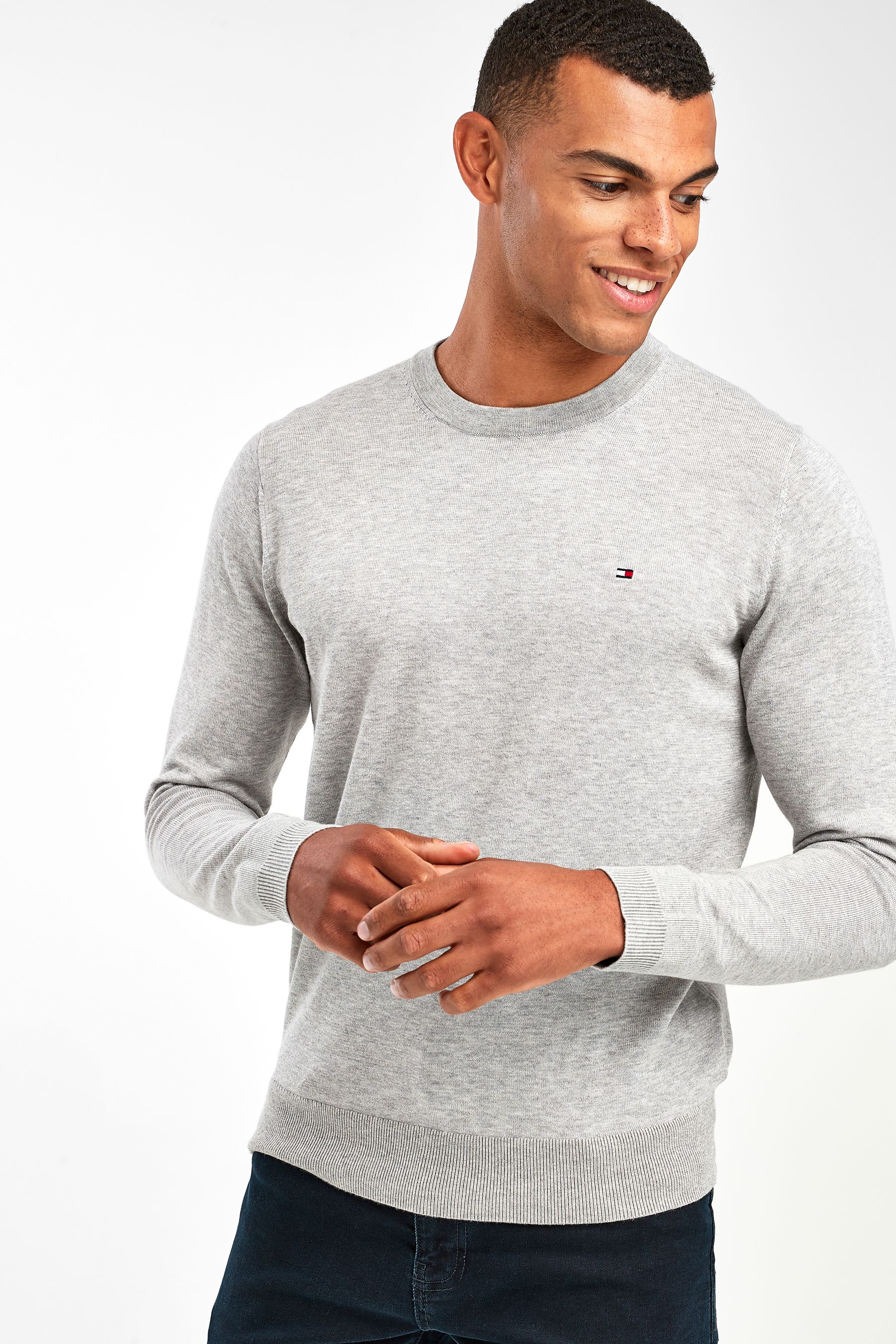 Tommy hilfiger cotton silk crew neck top