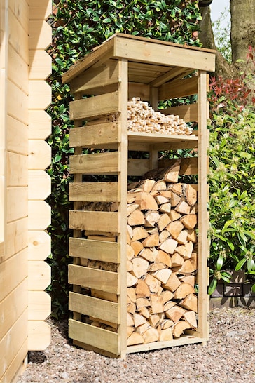 Rowlinson Natural Timber Garden Narrow Log Store