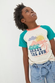 FatFace Natural The Sun T-Shirt - Image 3 of 4