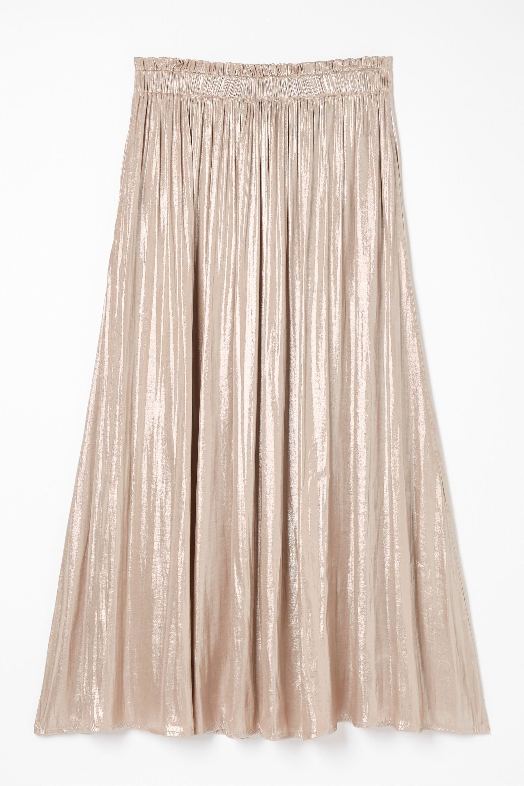 Buy FatFace Silver Metallic Midi Skirt from Next Luxembourg