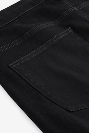 Black Summer Weight Denim Shorts - Image 3 of 4