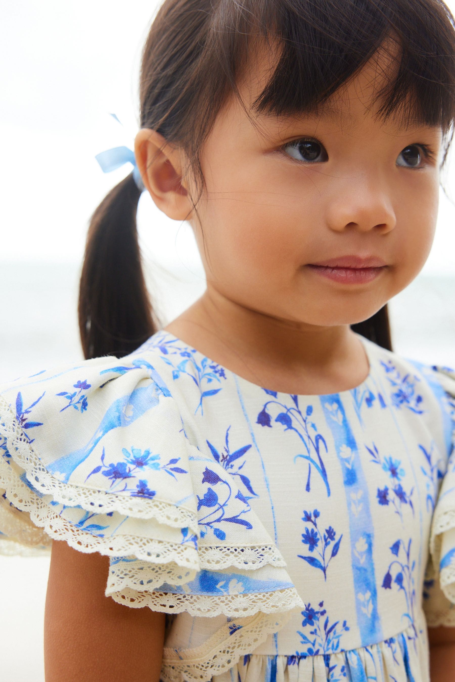 Angel and rocket blue floral dress clearance