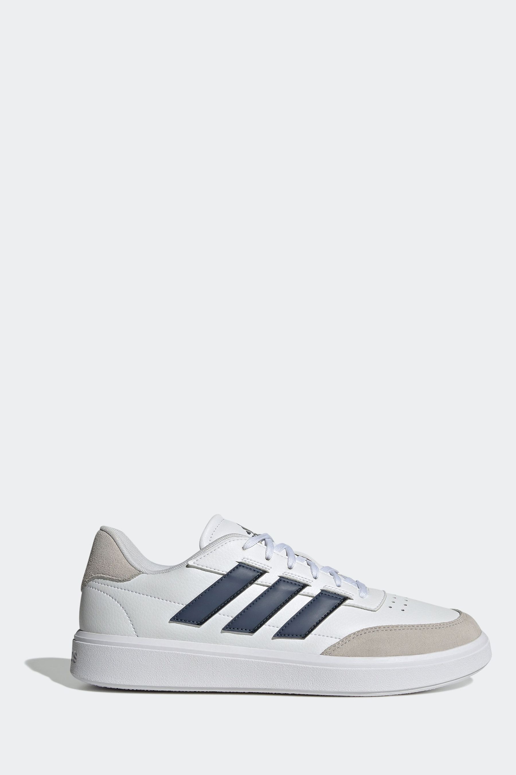 Blue and white adidas trainers cheap