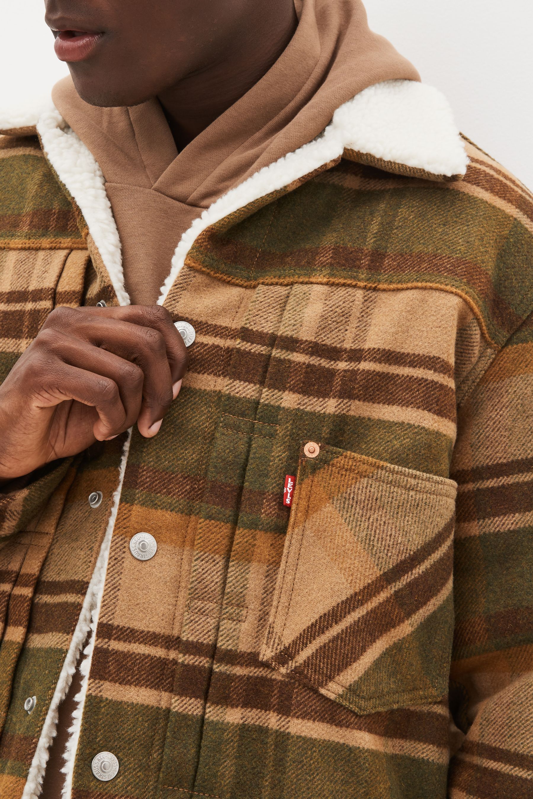 Type 3 faux deals shearling trucker jacket