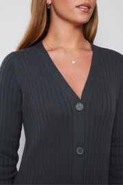 Threadbare Grey Cardigan Style Knitted Midi Dress - Image 5 of 5