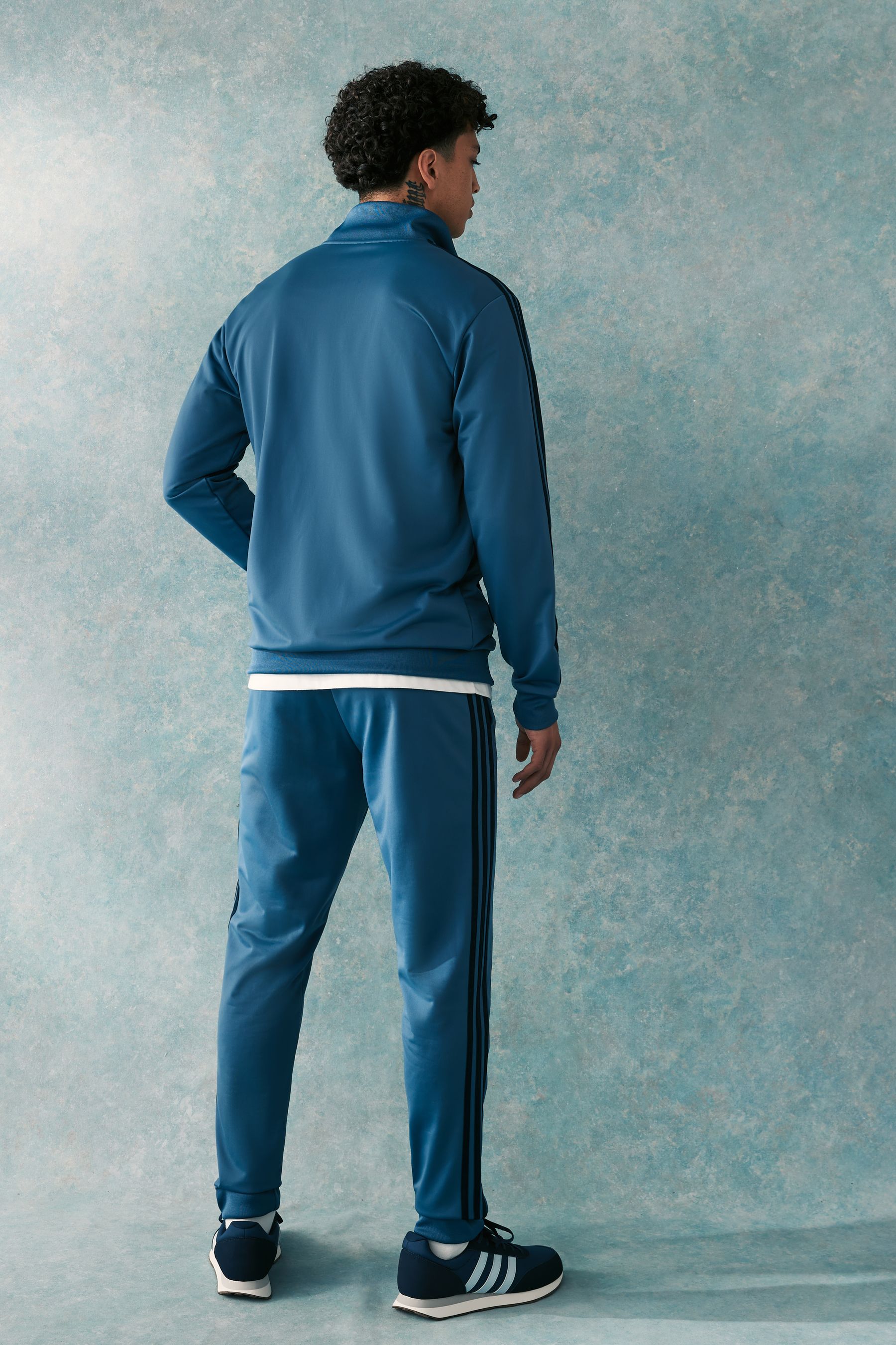 Buy adidas Navy 3 Stripe Tricot Tracksuit from Next Malta