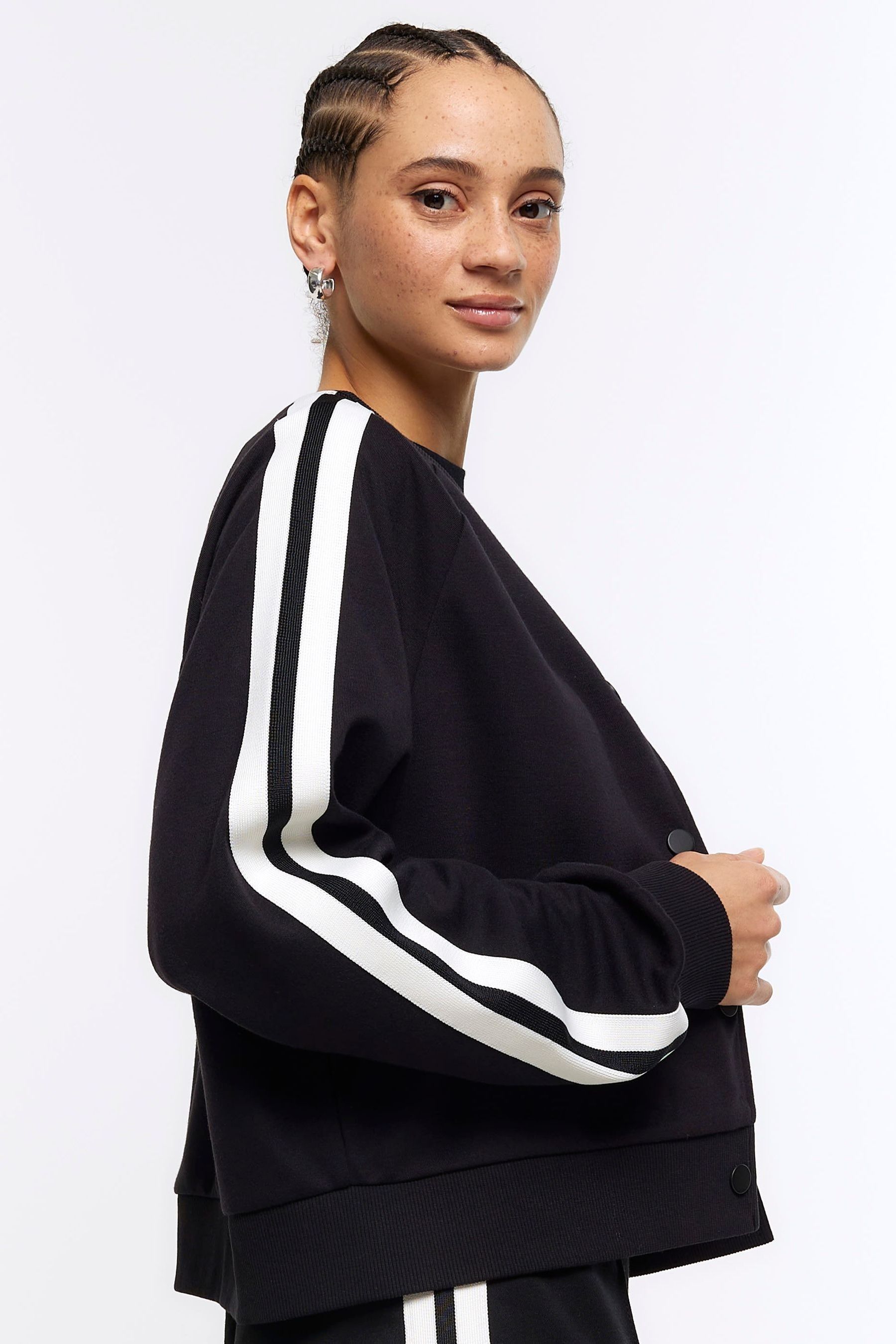 Side stripe bomber on sale jacket