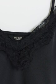 River Island Black Lace Trim Cami Top - Image 4 of 4