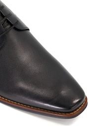 Dune London Black Stoney Embossed Detail Derby Shoes - Image 6 of 7