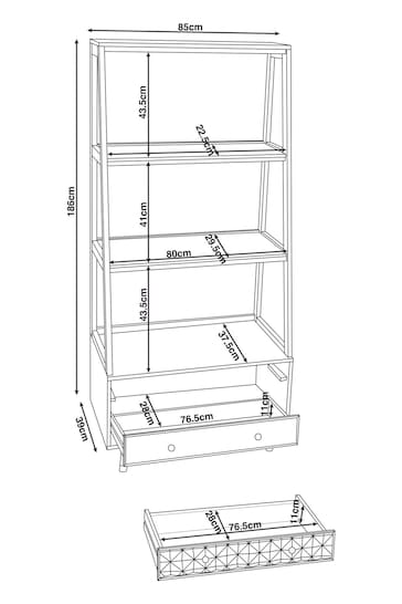 Dark Lloyd Mango Wood Storage Ladder Shelf