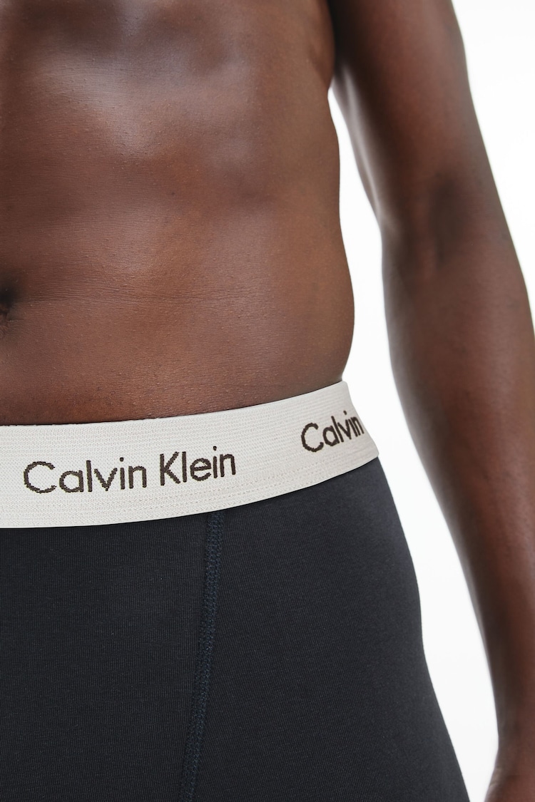 Calvin Klein Black/White/Stripe Trunks 3 Pack - Image 2 of 4