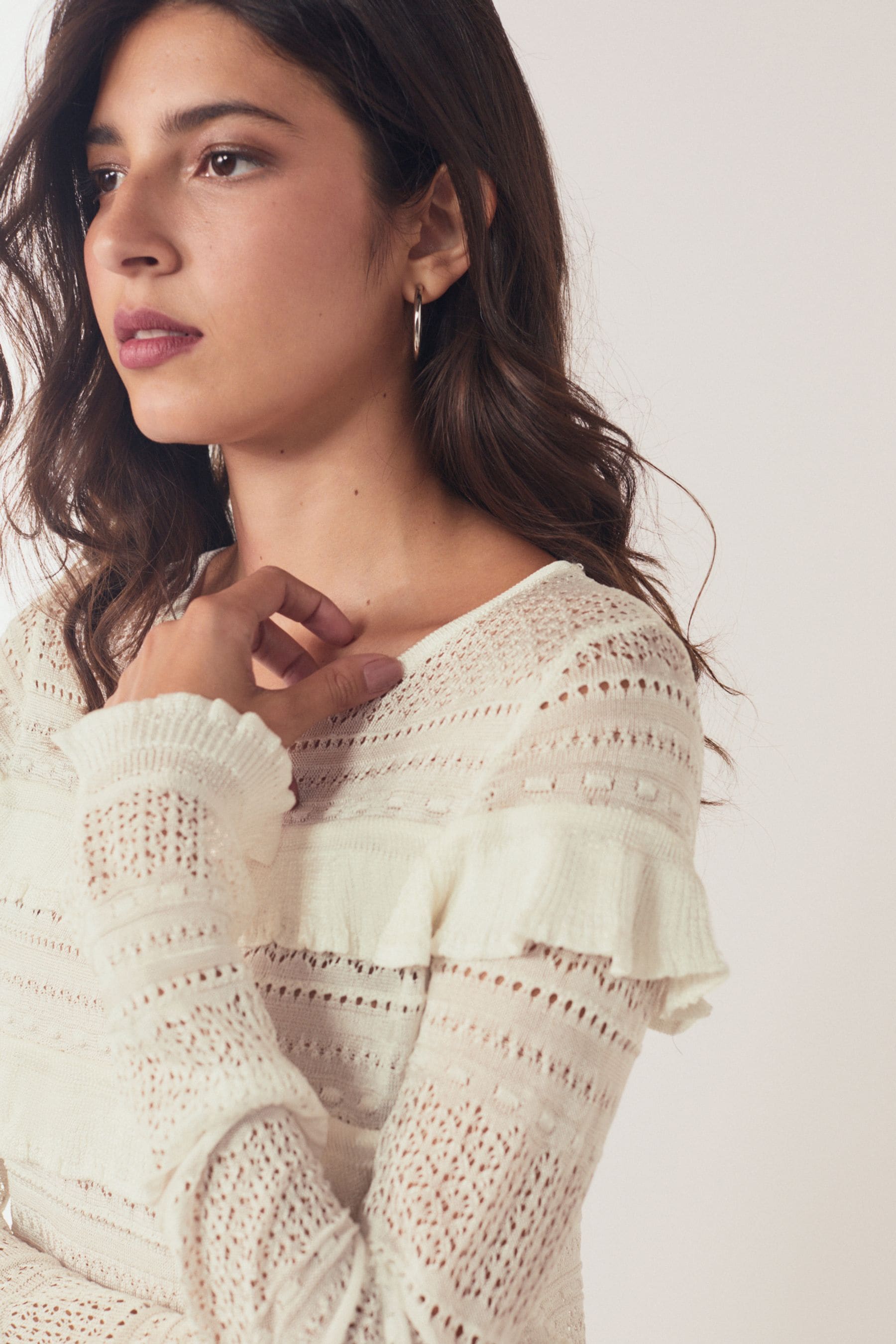 White frill jumper best sale