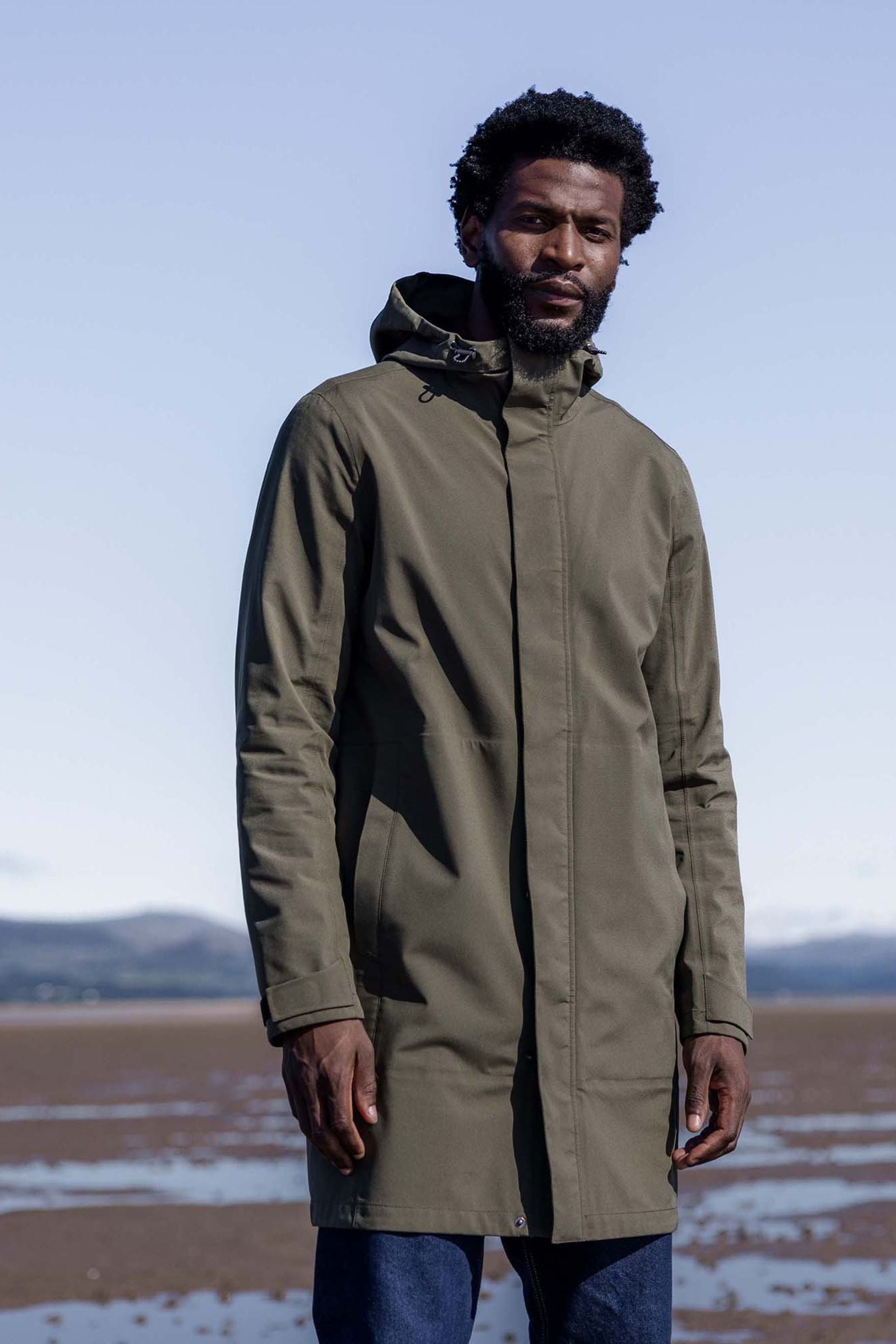 Mens long coat waterproof best sale