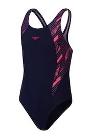 Speedo Blue HyperBoom Splice Muscleback Swimsuit - Image 1 of 5