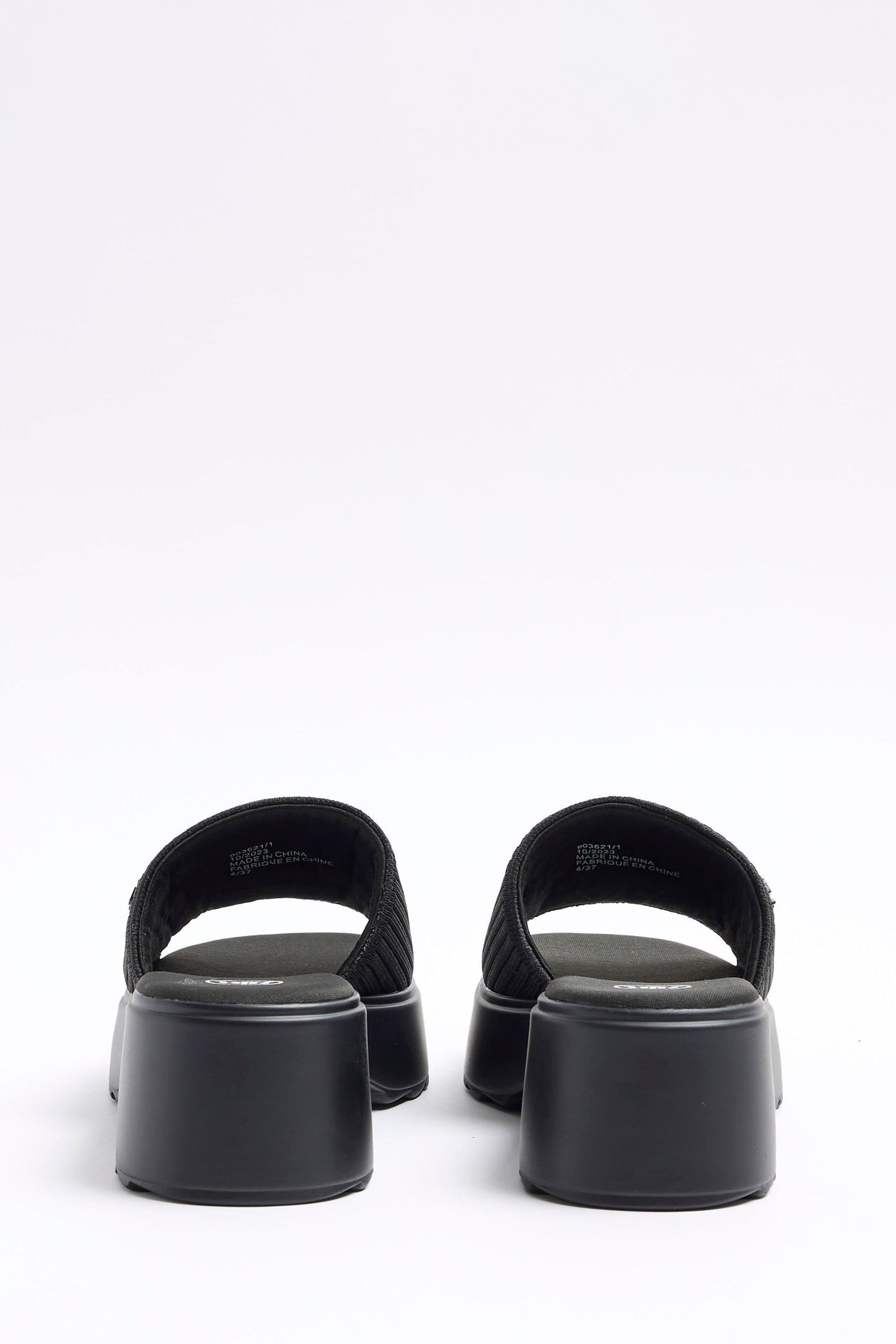 River island black flatforms shop