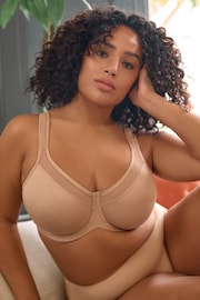 Nude F-K Ultimate Support Cotton Minimiser Padded Strap Bra - Image 2 of 7