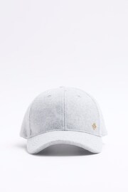 River Island Grey Marl Melton Cap - Image 2 of 3