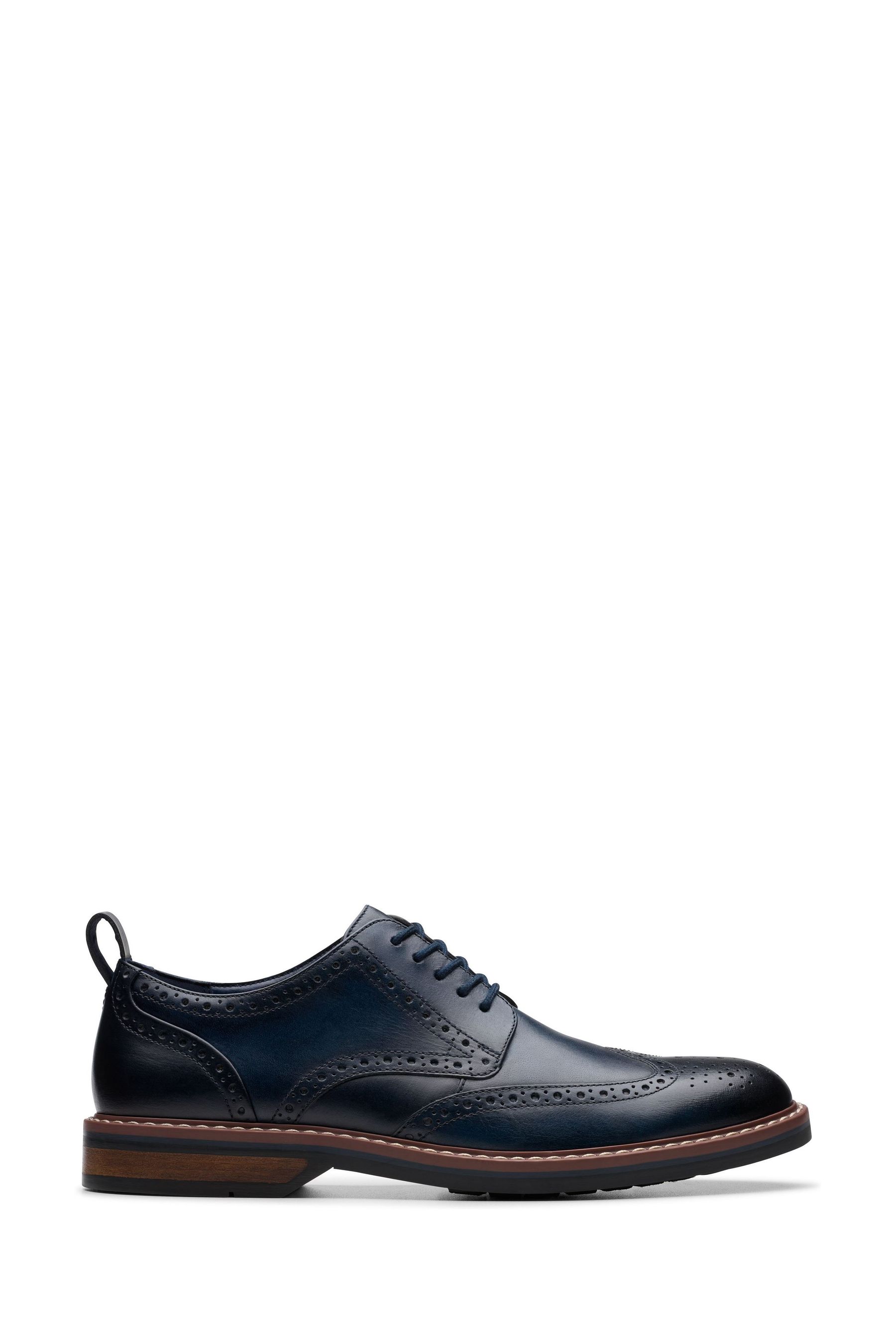 Buy Clarks Blue Leather Aldwin Limit Shoes from Next France