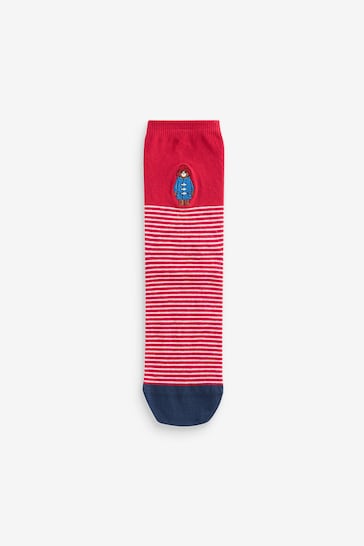Navy Blue/Red Paddington Bear Ankle Socks 4 Pack