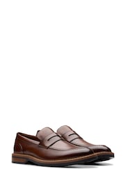 Clarks Brown Leather Aldwin Step Shoes - Image 3 of 8