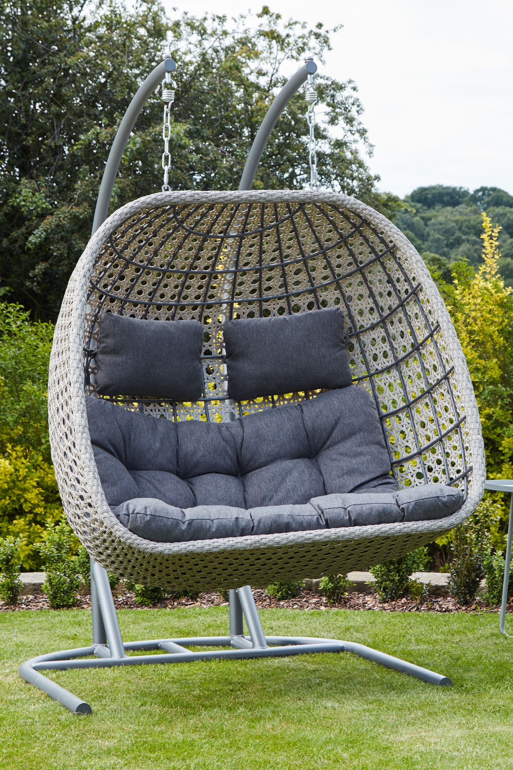 Double hanging garden chair store